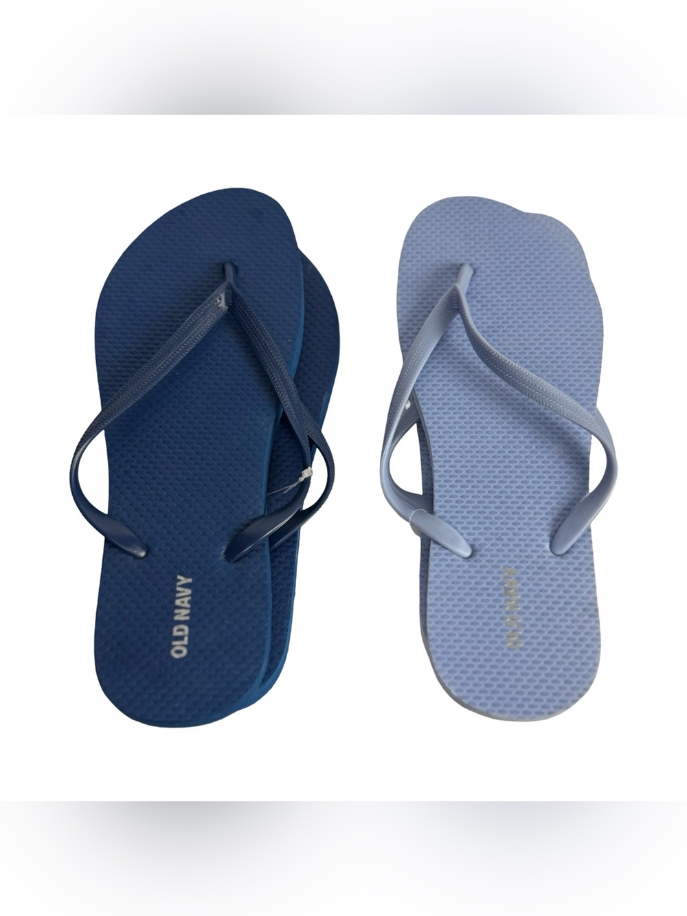 Old Navy Women Flip Flops Lot of 2 Pairs Blue & Periwinkle New Tag Pins Size 9